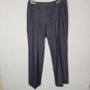 Dana Buchman Size 8‎ Dress Pants Dark Charcoal Gray Classic Career Office Work